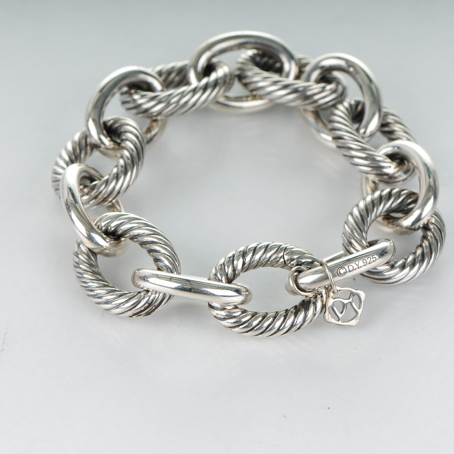 Sterling Silver 17mm Extra Large Oval Link Bracelet