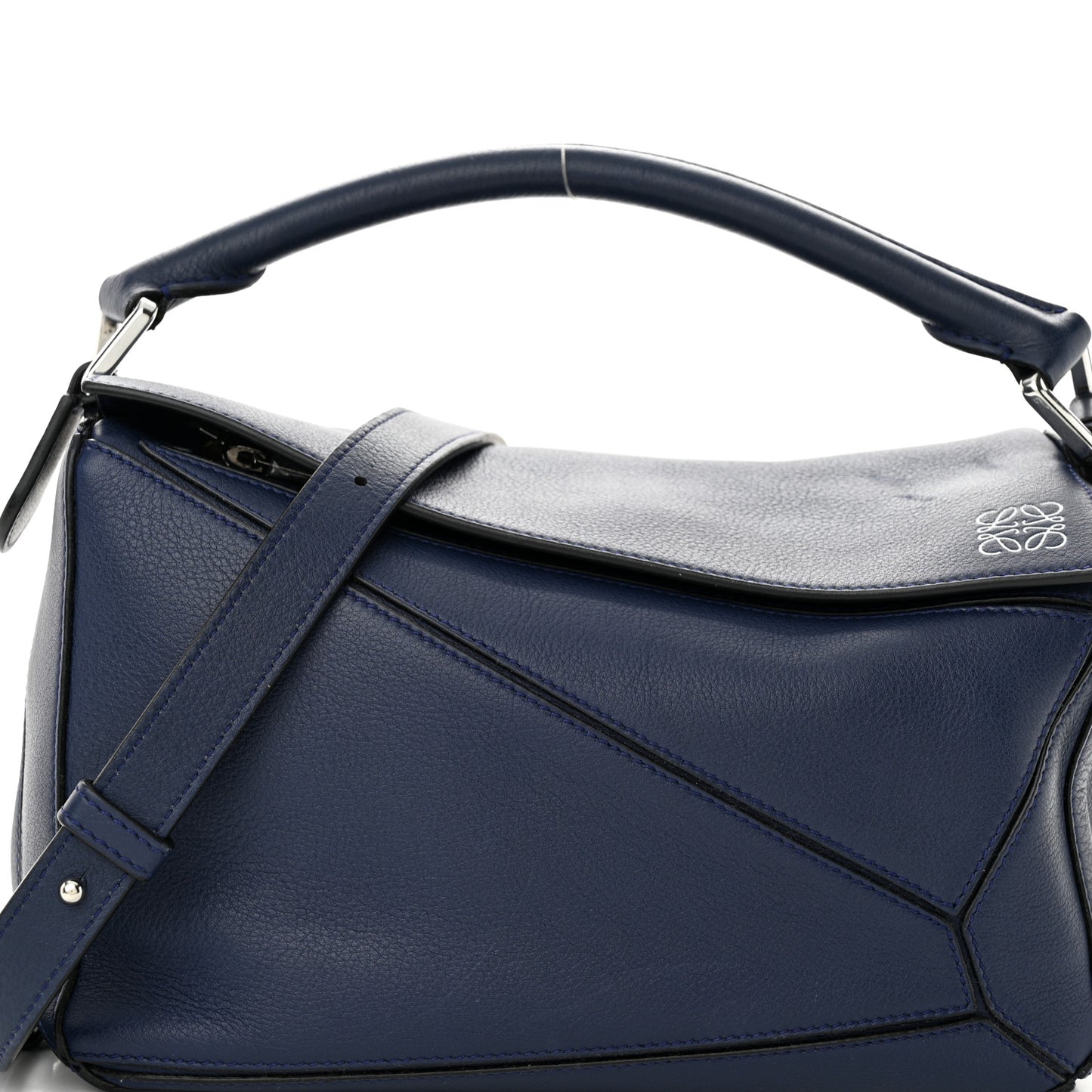 Calfskin Small Puzzle Bag Marine