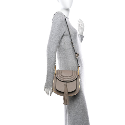Chloe Calfskin Braided Small Hudson Shoulder Bag Motty Grey 2 of 9
