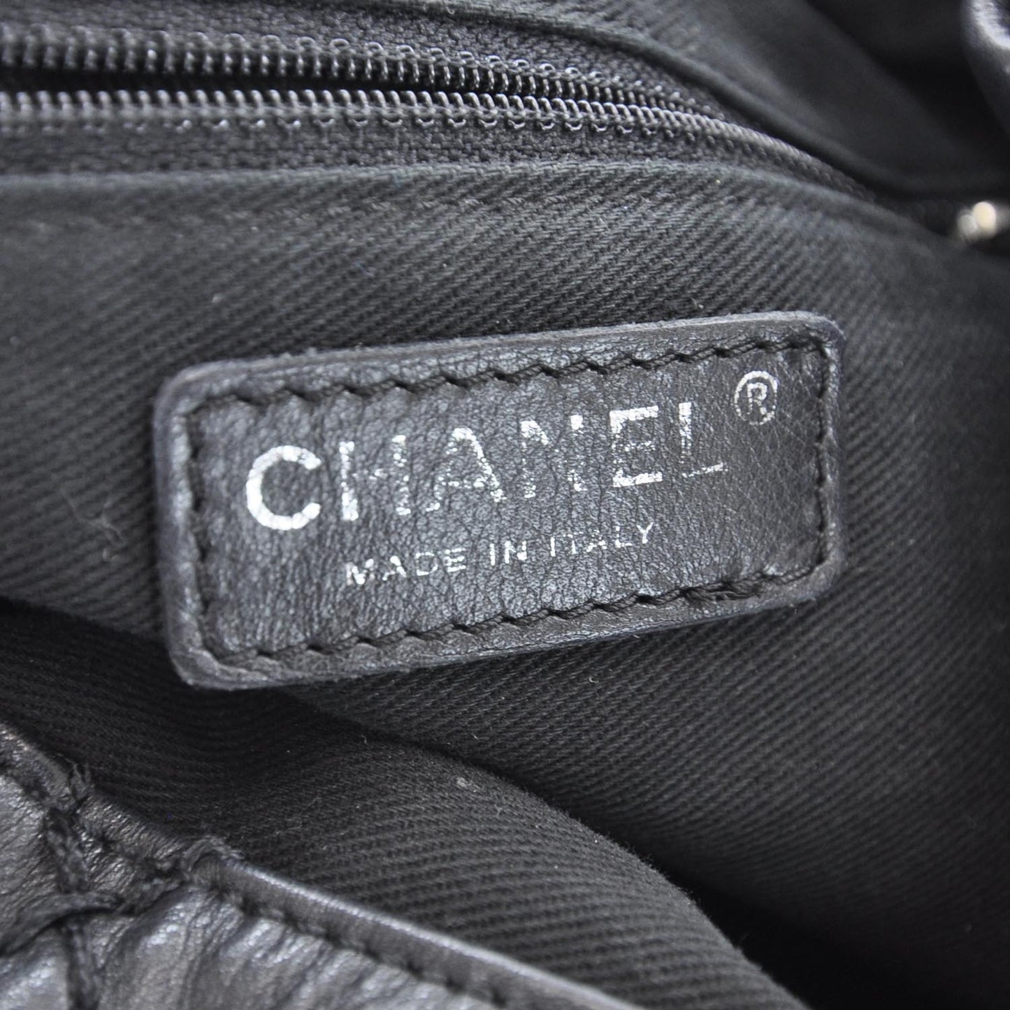 Lambskin Expandable Stitched Tote Black