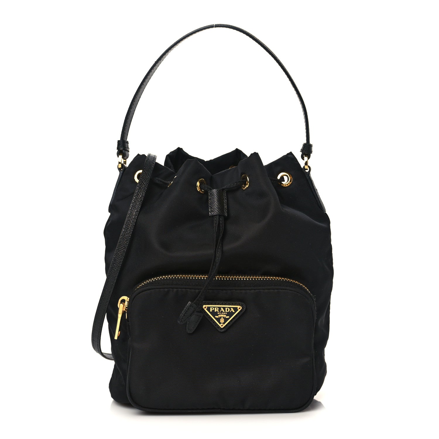 Prada Re-Nylon Duet Drawstring Shoulder Bag Black 1 of 9