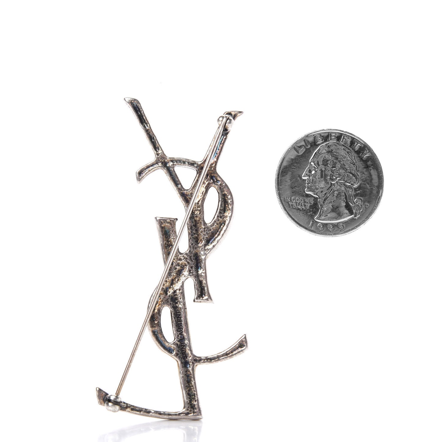 Monogram Crocodile Opyum Brooch Silver