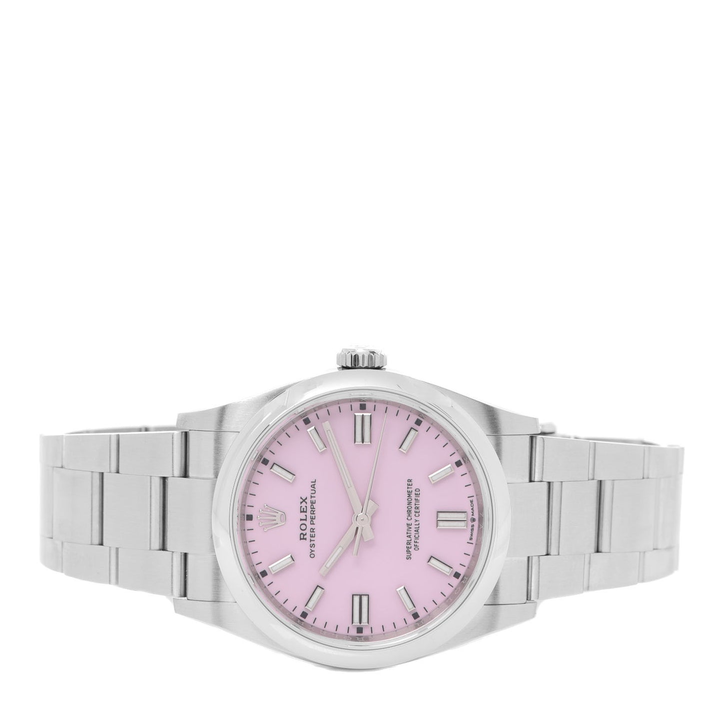 Stainless Steel 36mm Oyster Perpetual Watch Candy Pink 126000