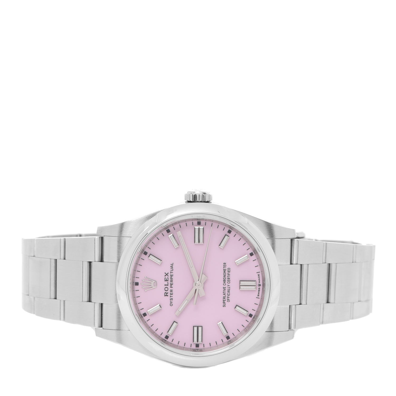 Rolex Stainless Steel 36mm Oyster Perpetual Watch Candy Pink 126000 2 of 5