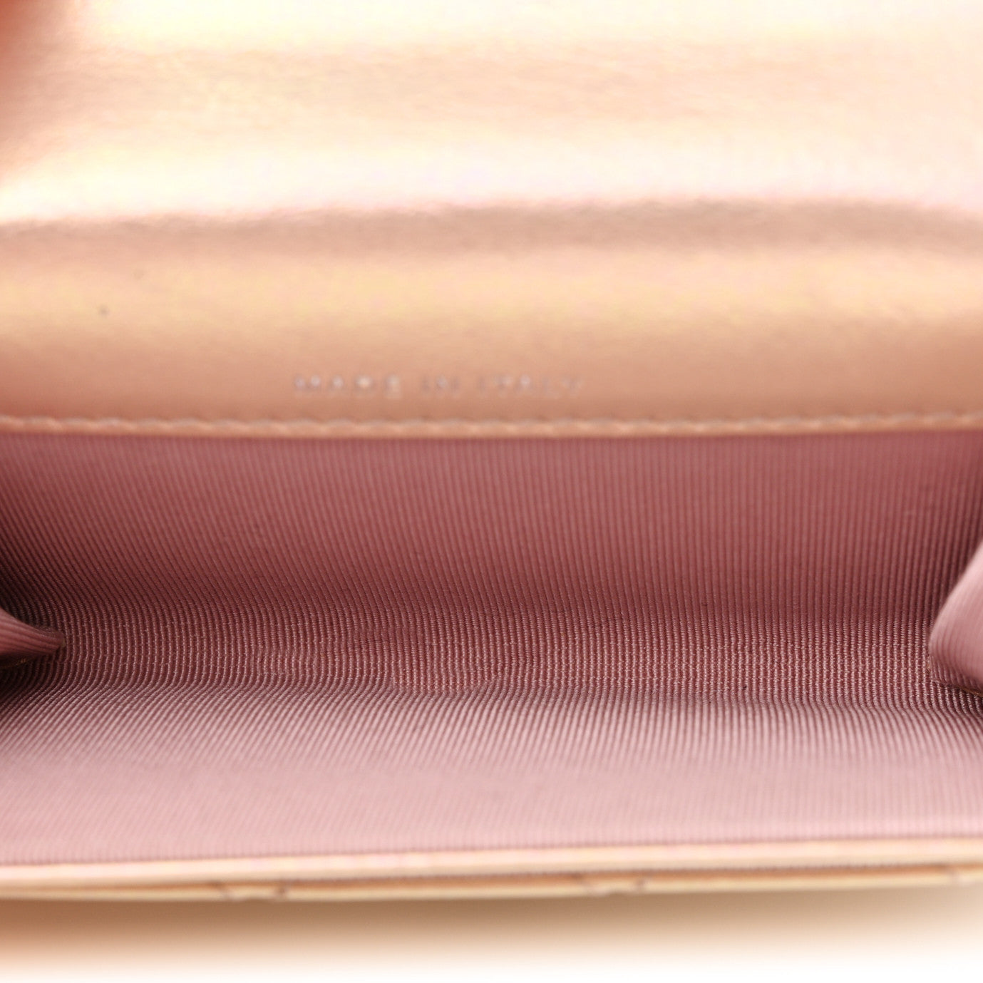 Chanel Iridescent Calfskin Quilted Flap Card Holder Wallet Pink 5 of 8