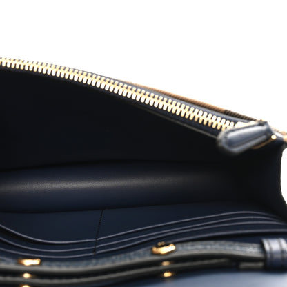 Burberry Derby Calfskin House Check Mini Hampshire Wallet On Chain Ink Blue 5 of 9