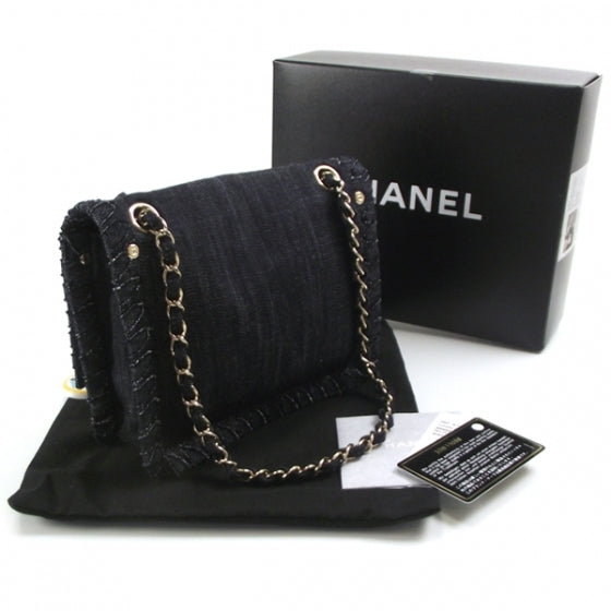 Chanel Denim Embroidered Night Flight Reissue Flap Blue 3 of 10