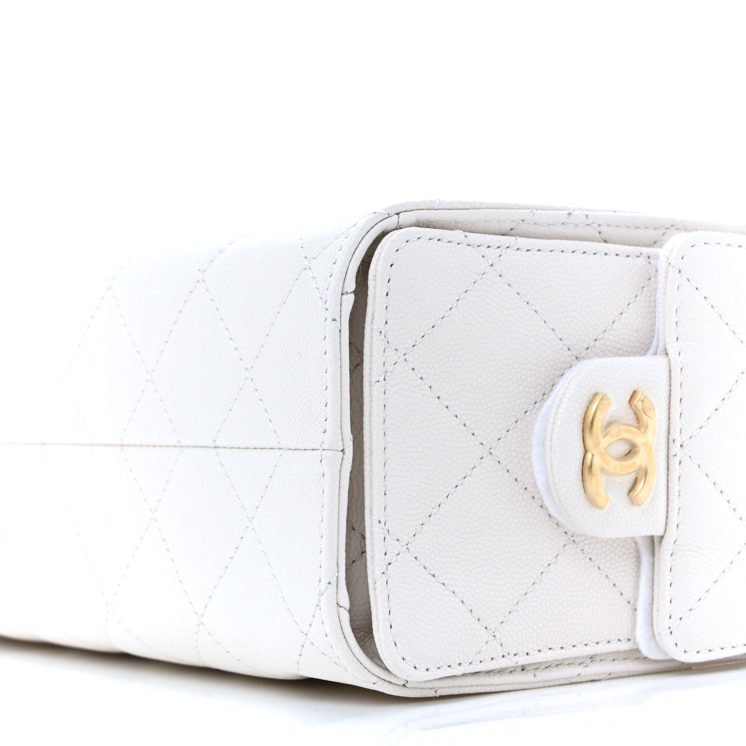 Chanel Caviar Quilted Mini Chanel 25 Handbag White 10 of 11