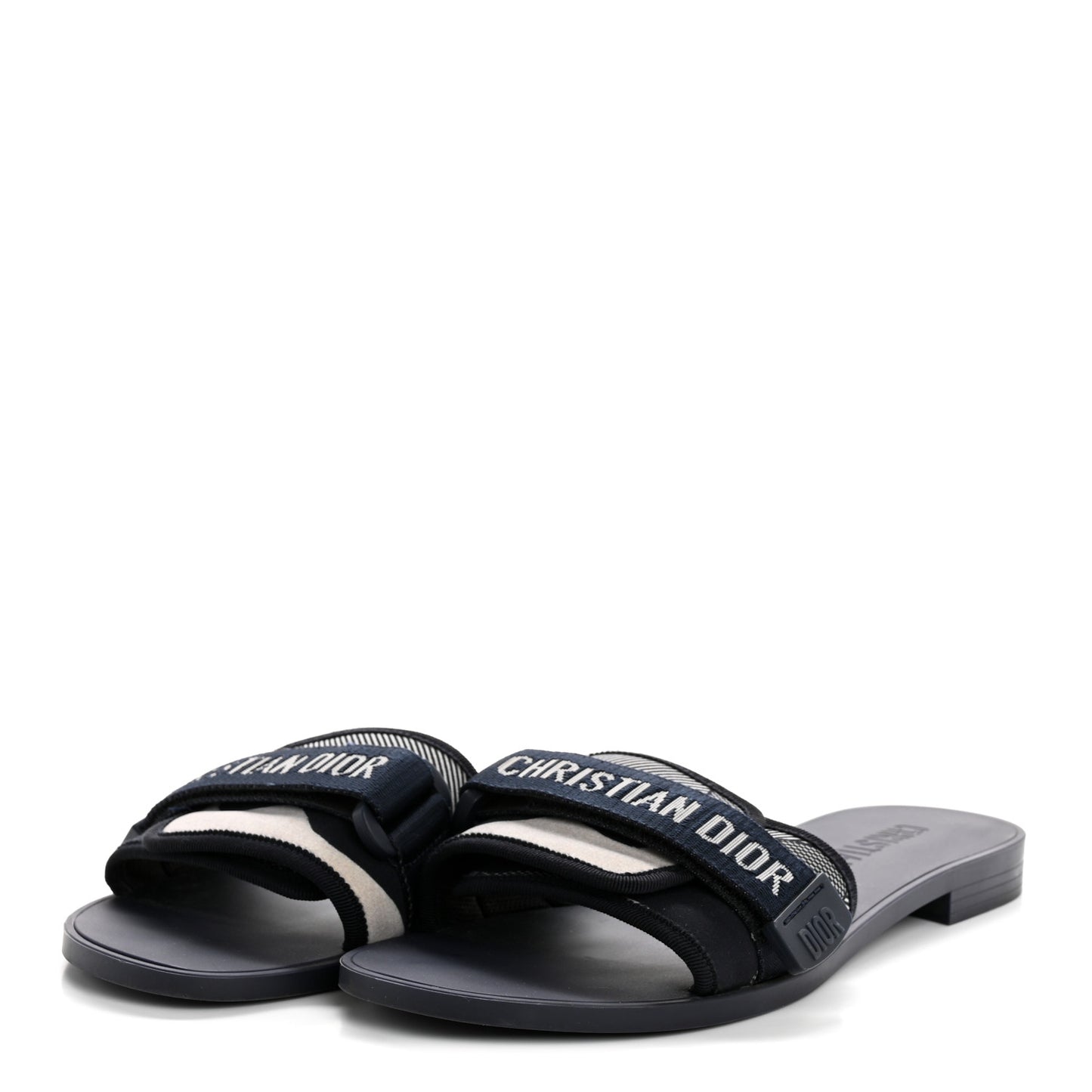 Technical Stretch Fabric Camouflage Dio(r)evolution Slide Sandals 41 Deep Blue
