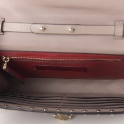 Valentino Garavani Lambskin Rockstud Spike Wallet on Chain Poudre 5 of 10