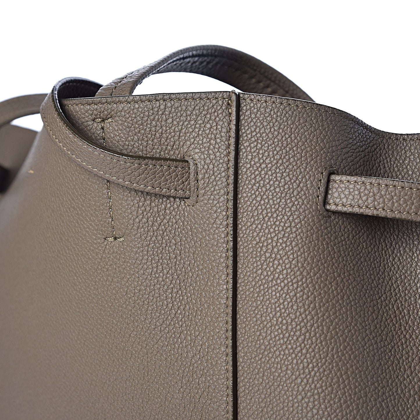 Soft Grained Calfskin Medium Belt Cabas Phantom Taupe