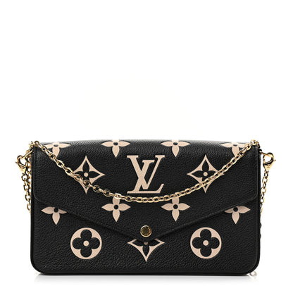 Louis Vuitton Empreinte Monogram Giant Felicie Pochette Black Beige 3 of 12