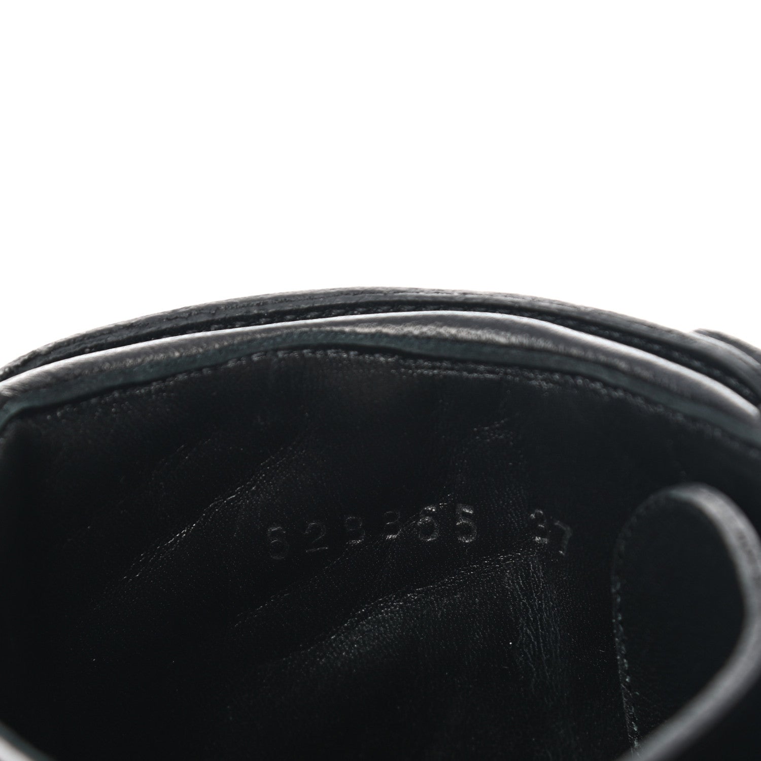Gucci Nappa Frances GG Matelasse Platform Combat Boots 37 Black 8 of 10