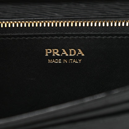 Prada Vitello Move Metal Oro Chain Wallet Black 6 of 9