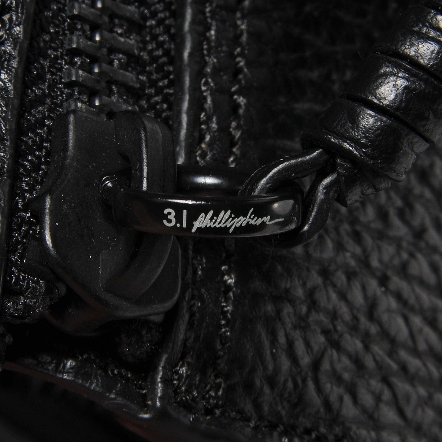 3.1 Textured Calfskin Mini Pashli Satchel Black
