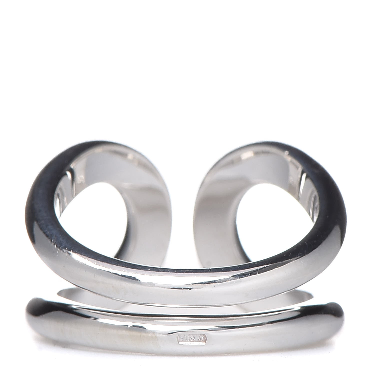 Hermes Sterling Silver Small Lima Ring 53 6.25 3 of 5