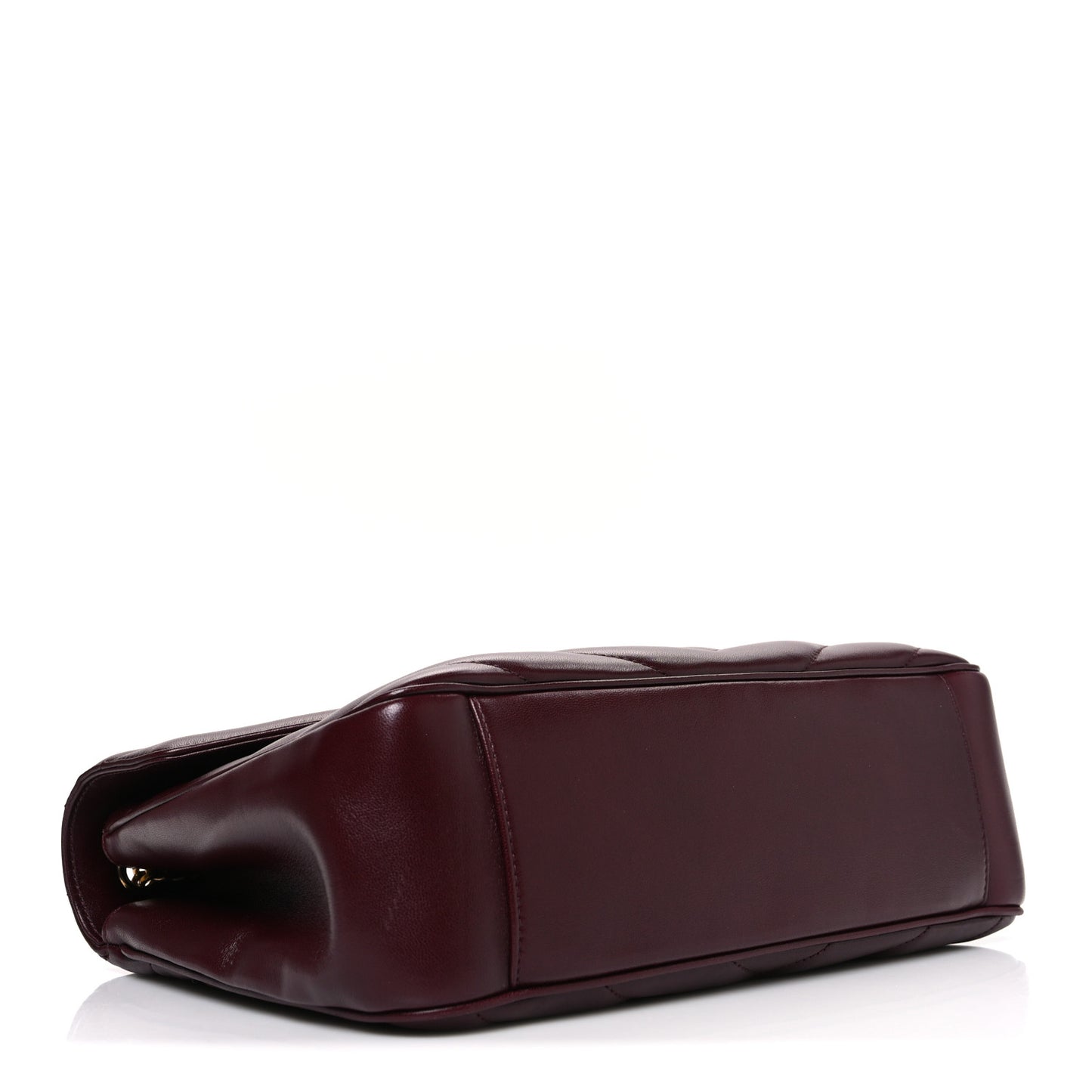Lambskin Chevron Quilted Large Loulou Rouge Cabernet