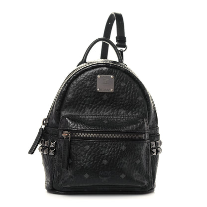 MCM Visetos Side Stud X-Mini Stark Bebe Boo Backpack Black 1 of 12