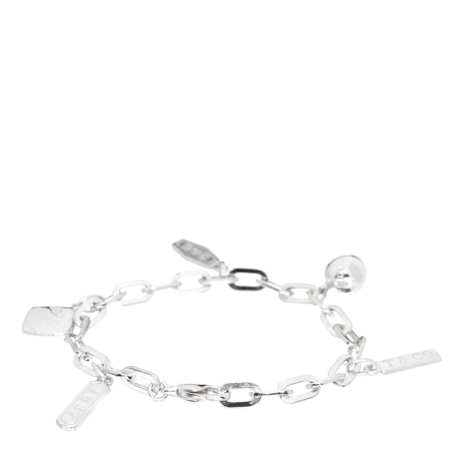 Tiffany Sterling Silver 1837 Charm Bracelet 3 of 4