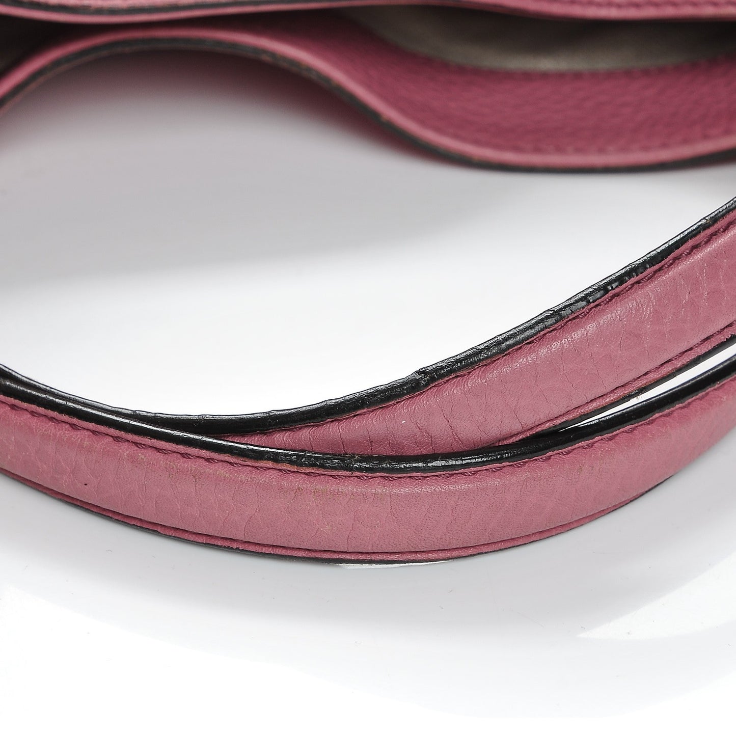Pebbled Calfskin Medium Soho Shoulder Bag Fresia Rose