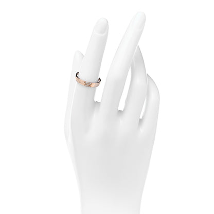 Hermes 18K Rose Gold Diamond Ever Herakles Wedding Band Ring 54 6.75 2 of 5