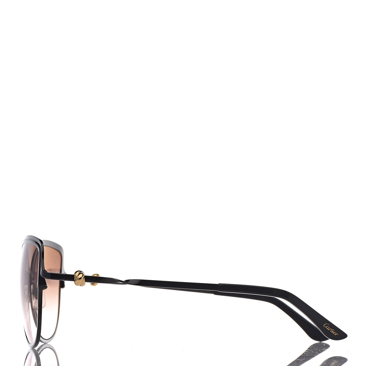 Cartier Metal Trinity Sunglasses CT0089S Black Brown 3 of 8