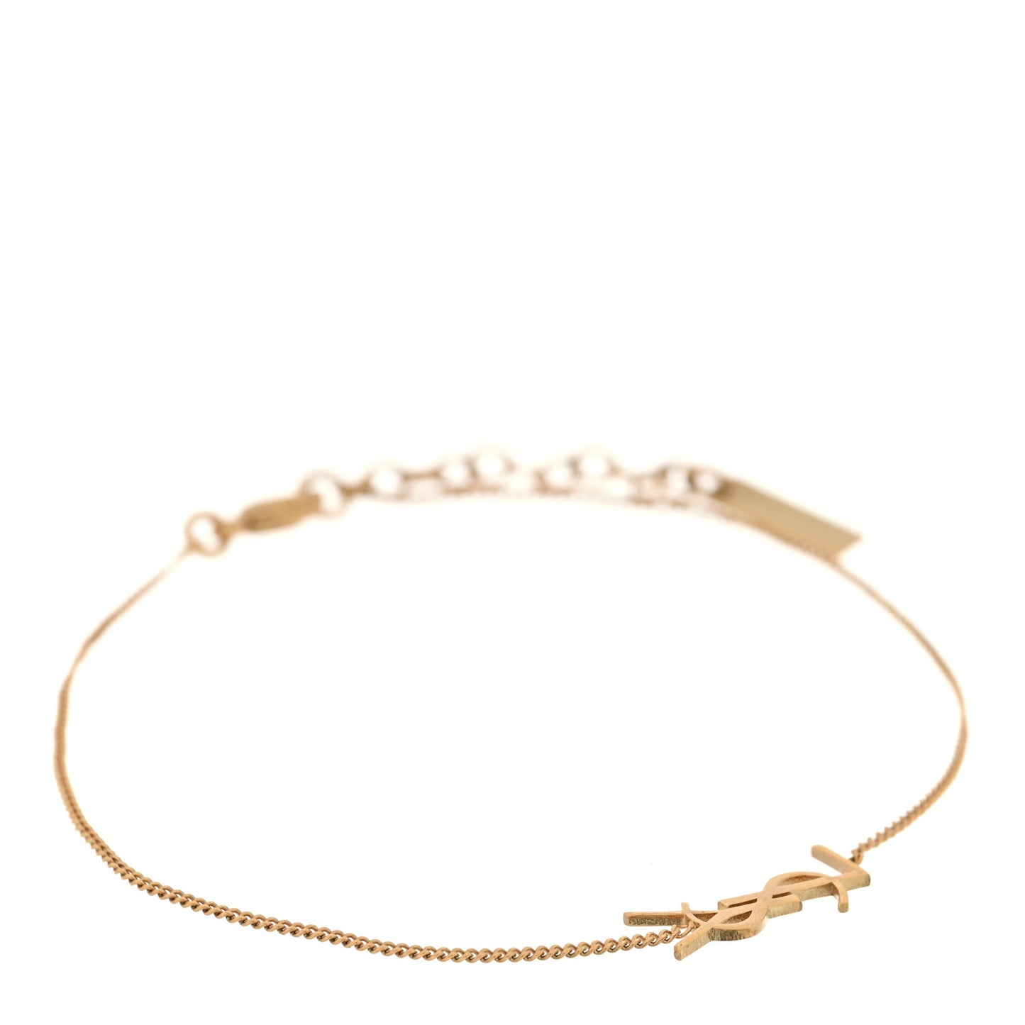 Brass Monogram Charm Bracelet Gold