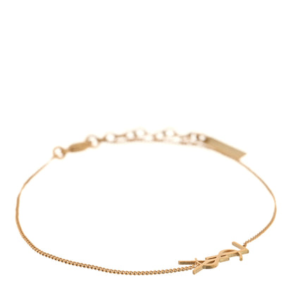 Saint Laurent Brass Monogram Charm Bracelet Gold 1 of 4