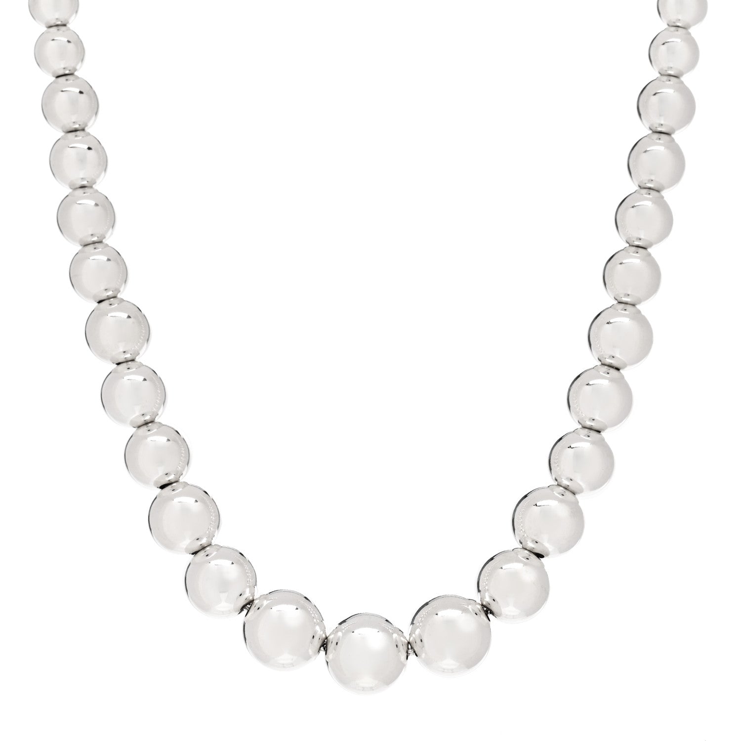 Tiffany Sterling Silver HardWear Graduated Ball Necklace 1 of 5