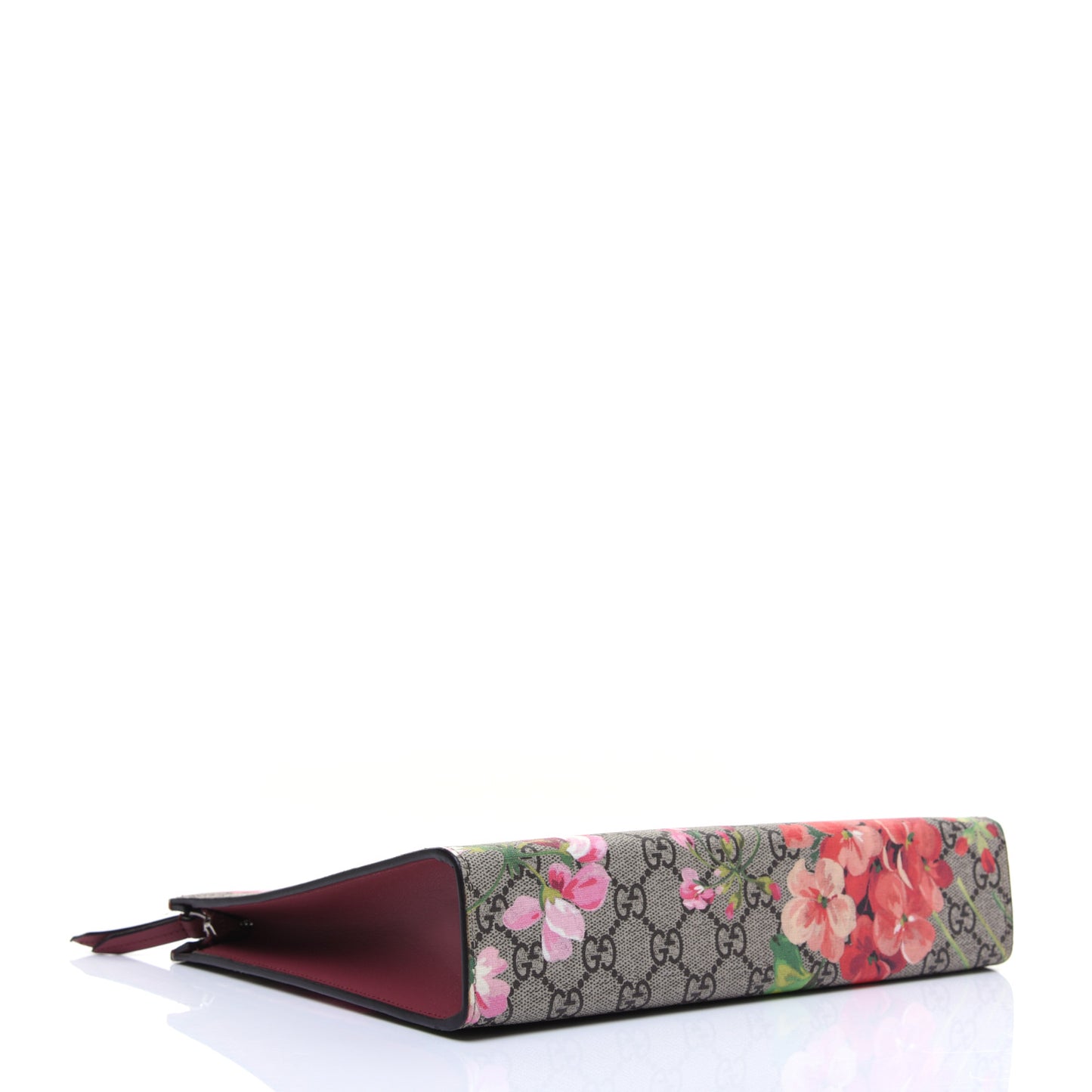 GG Supreme Monogram Blooms Large Cosmetic Case Beige Multicolor Dry Rose
