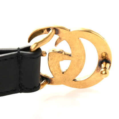 Gucci Calfskin Pearl Double G 20mm Belt 90 36 Black Cream 11 of 11