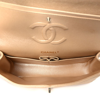 Chanel Iridescent Caviar Quilted Medium Double Flap Beige 5 of 11