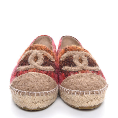 Chanel Tweed CC Espadrilles 38 Brown Pink 2 of 10