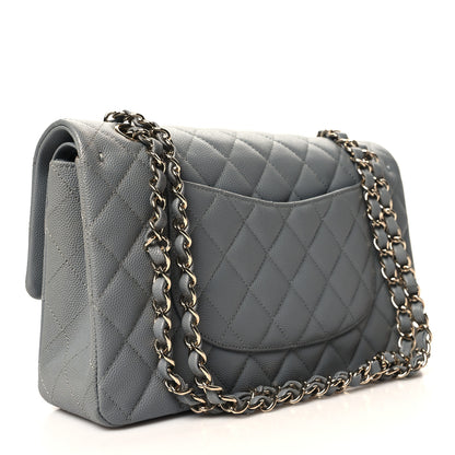 Chanel Caviar Quilted Medium Double Flap Grey 3 of 11