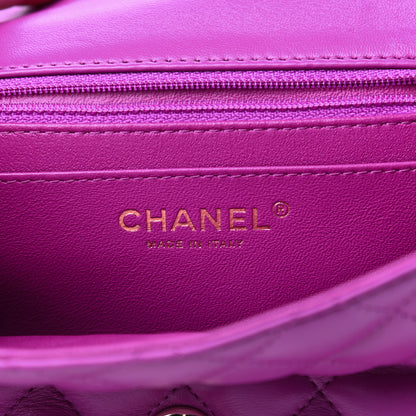 Chanel Lambskin Quilted Mini Square Flap Purple 6 of 10
