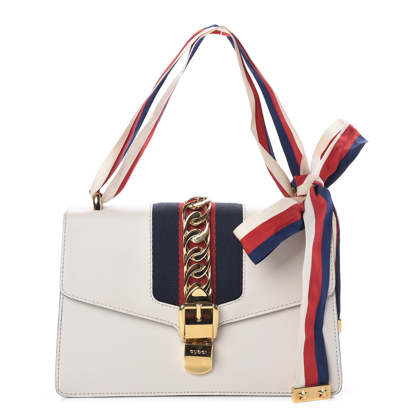 Calfskin Small Sylvie Shoulder Bag Off White