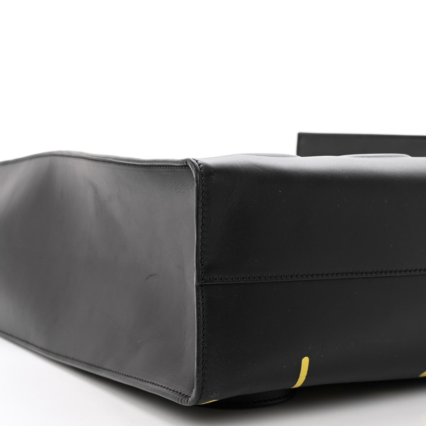 Calfskin GucciGhost Real Medium XL Tote Black Yellow