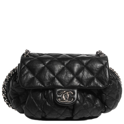 Chanel Crumpled Lambskin Chain Around Medium Messenger Black 1 of 7