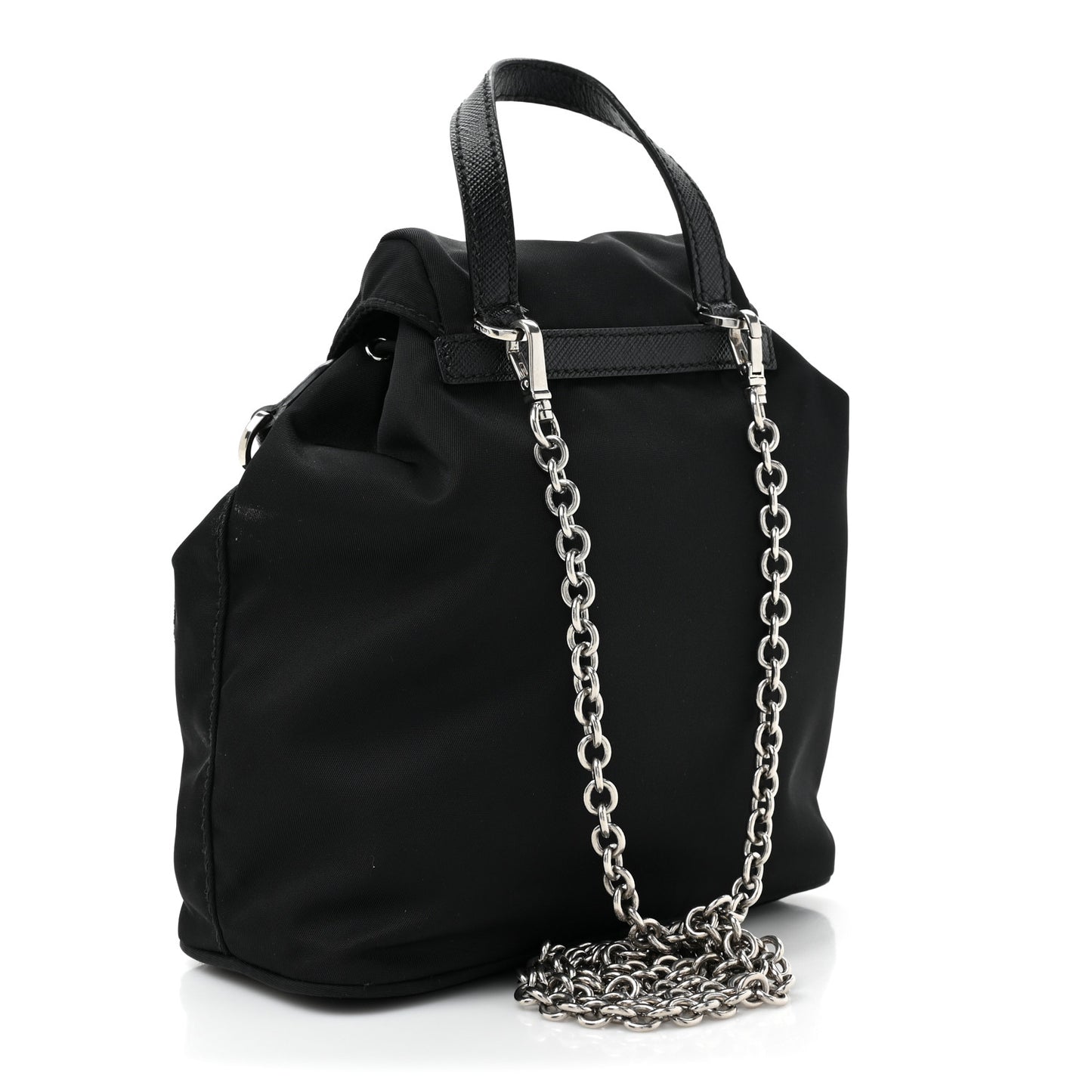 Nylon Vela Mini Crossbody Backpack Black