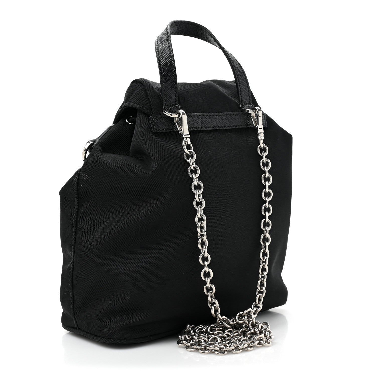 Prada Nylon Vela Mini Crossbody Backpack Black 3 of 12