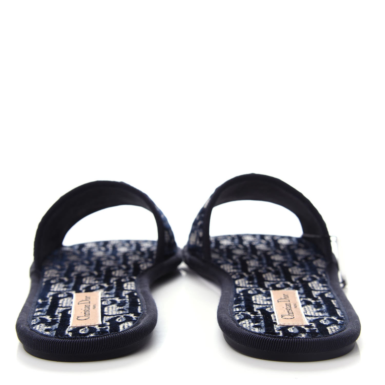 Christian Dior Velvet Oblique Chez Moi Sandal 39.5 Deep Blue 7 of 11