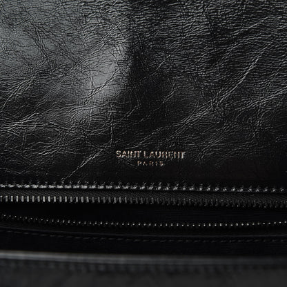 Saint Laurent Crinkled Calfskin Matelasse Monogram Medium Niki Chain Satchel Black 8 of 8