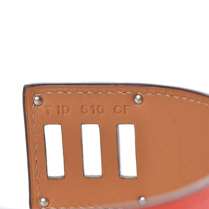 Hermes Epsom Kelly Dog Bracelet Orange Poppy 5 of 6