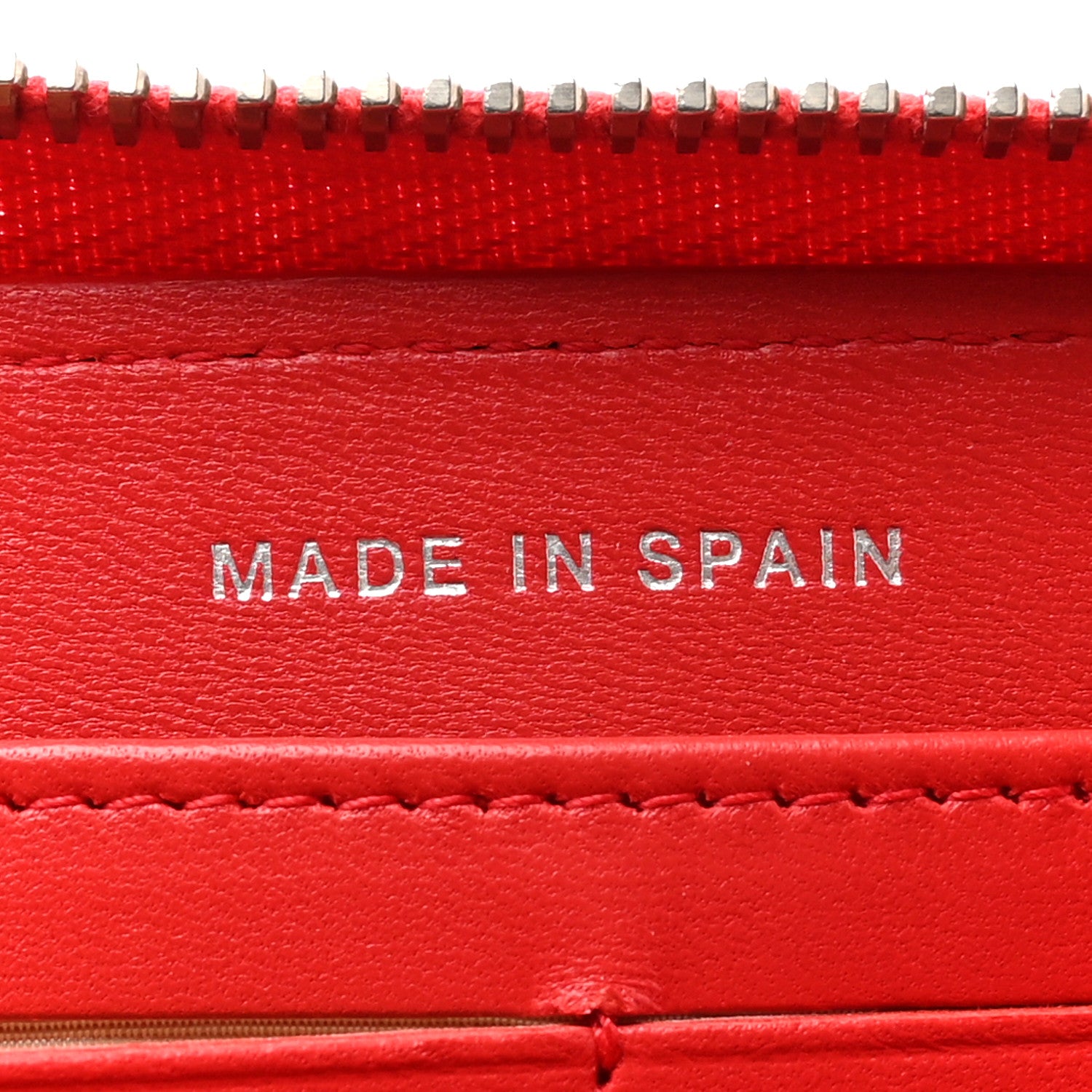 Chanel Lambskin Quilted Large Gusset Zip Around Wallet Red 7 of 8
