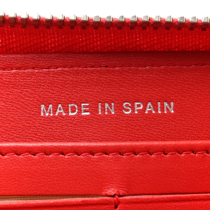 Chanel Lambskin Quilted Large Gusset Zip Around Wallet Red 7 of 8