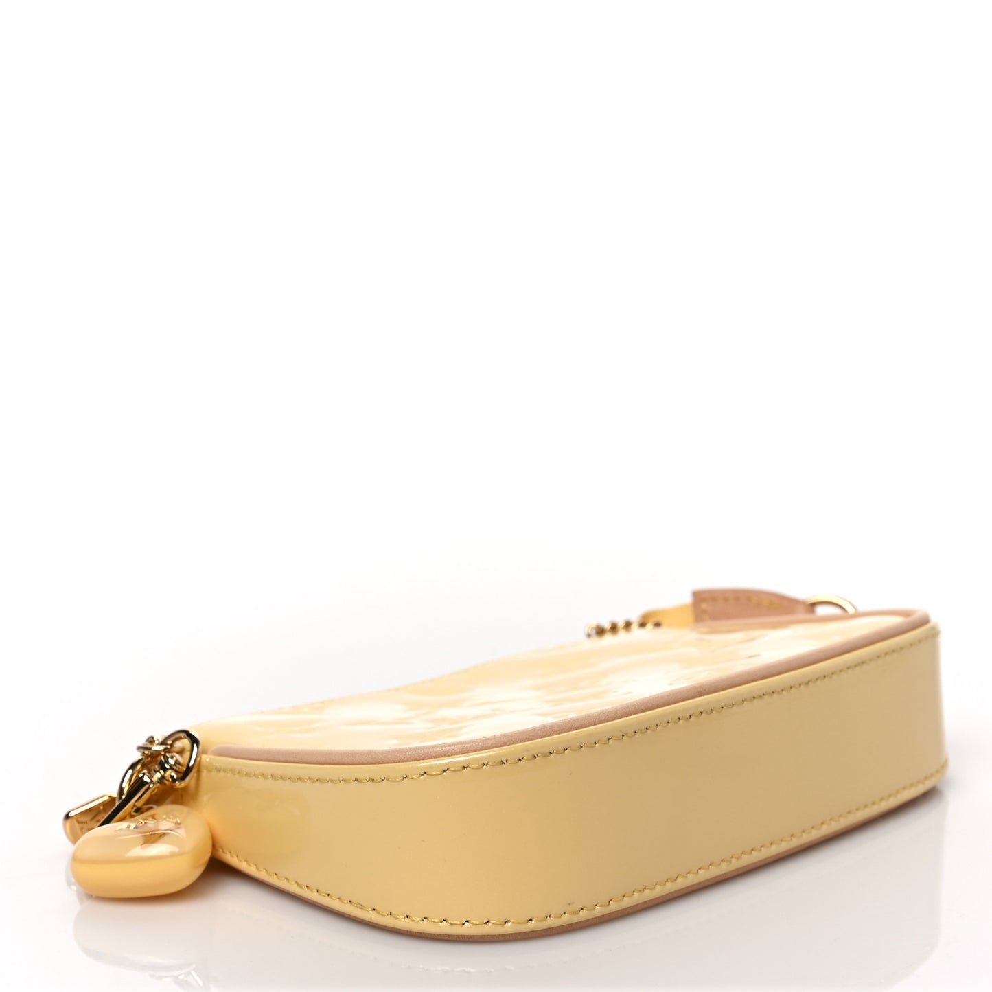 Metallic Vernis Valentine Mini Pochette Accessories Banana Fizz