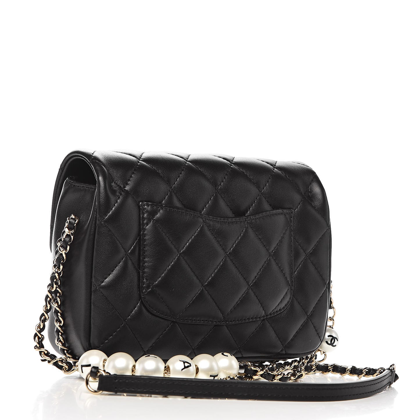 Lambskin Quilted Small My Precious Flap Black
