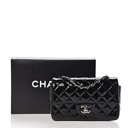 Chanel Patent Calfskin Quilted Mini Rectangular Flap Black 14 of 14