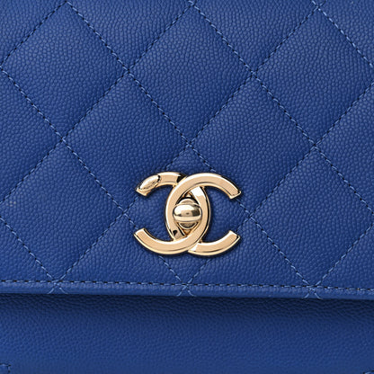 Chanel Caviar Quilted Small Business Affinity Flap Dark Blue 8 of 11