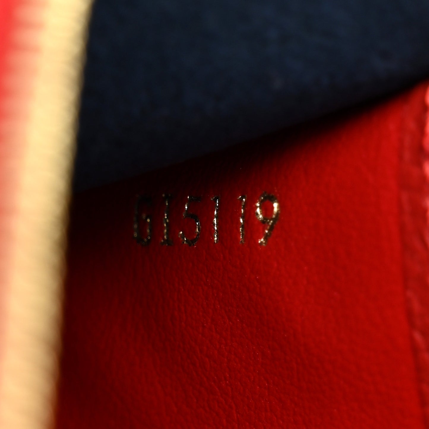 Empreinte Double Zip Pochette Marine Rouge